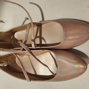Girl's Children's Place Rose Gold Ballet Flats